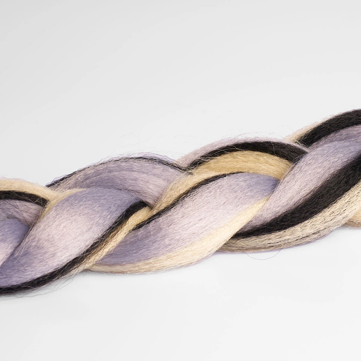 Black, Grey & Blonde Synthetic Jumbo Braid - Image 4
