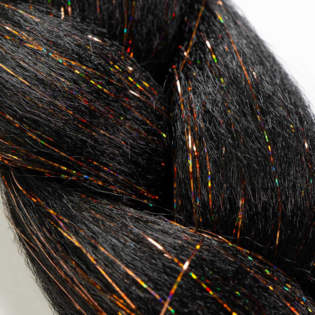 Black & Tinsel Synthetic Jumbo Braid - Image 3