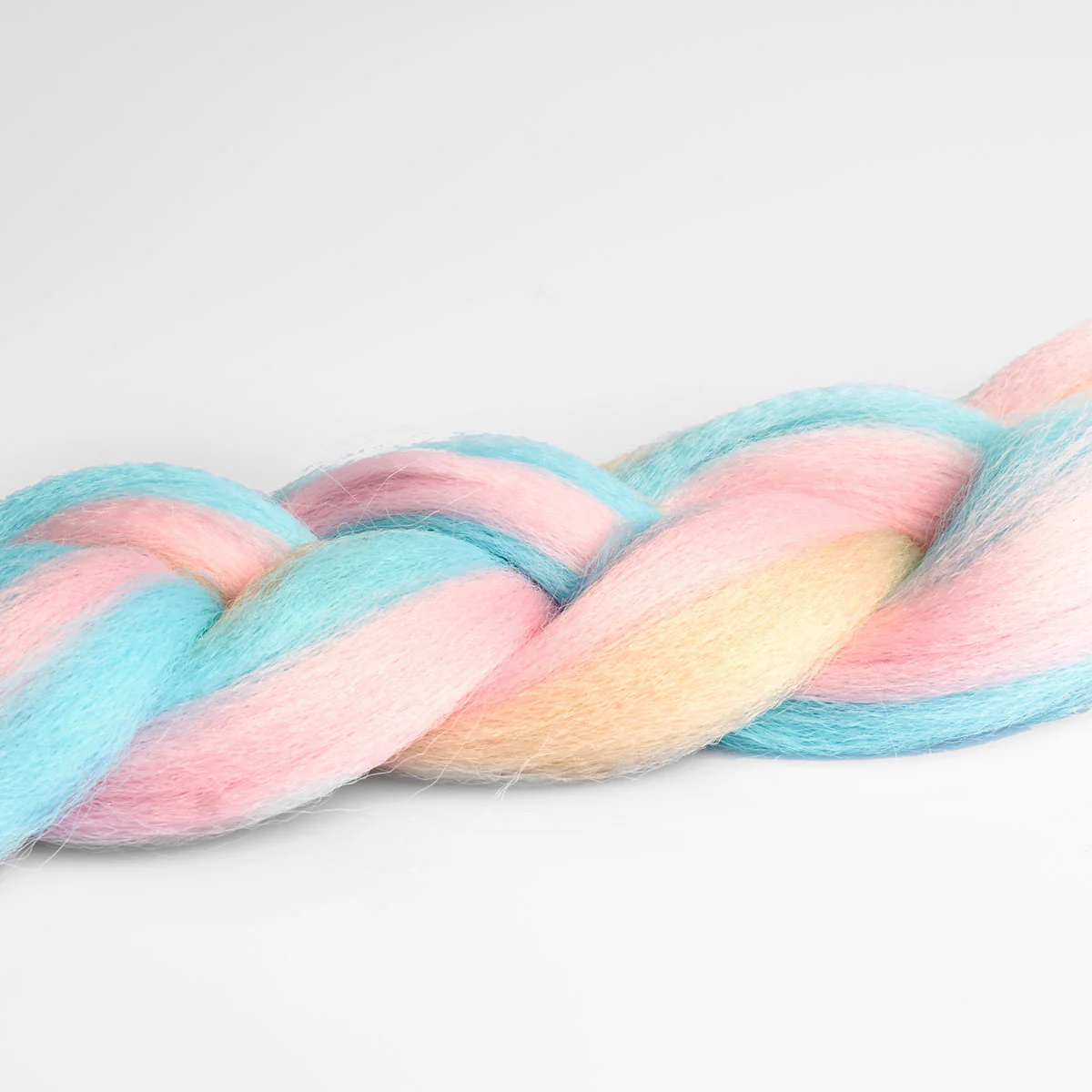 Blonde, Pink & Blue Synthetic Jumbo Braid - Image 4