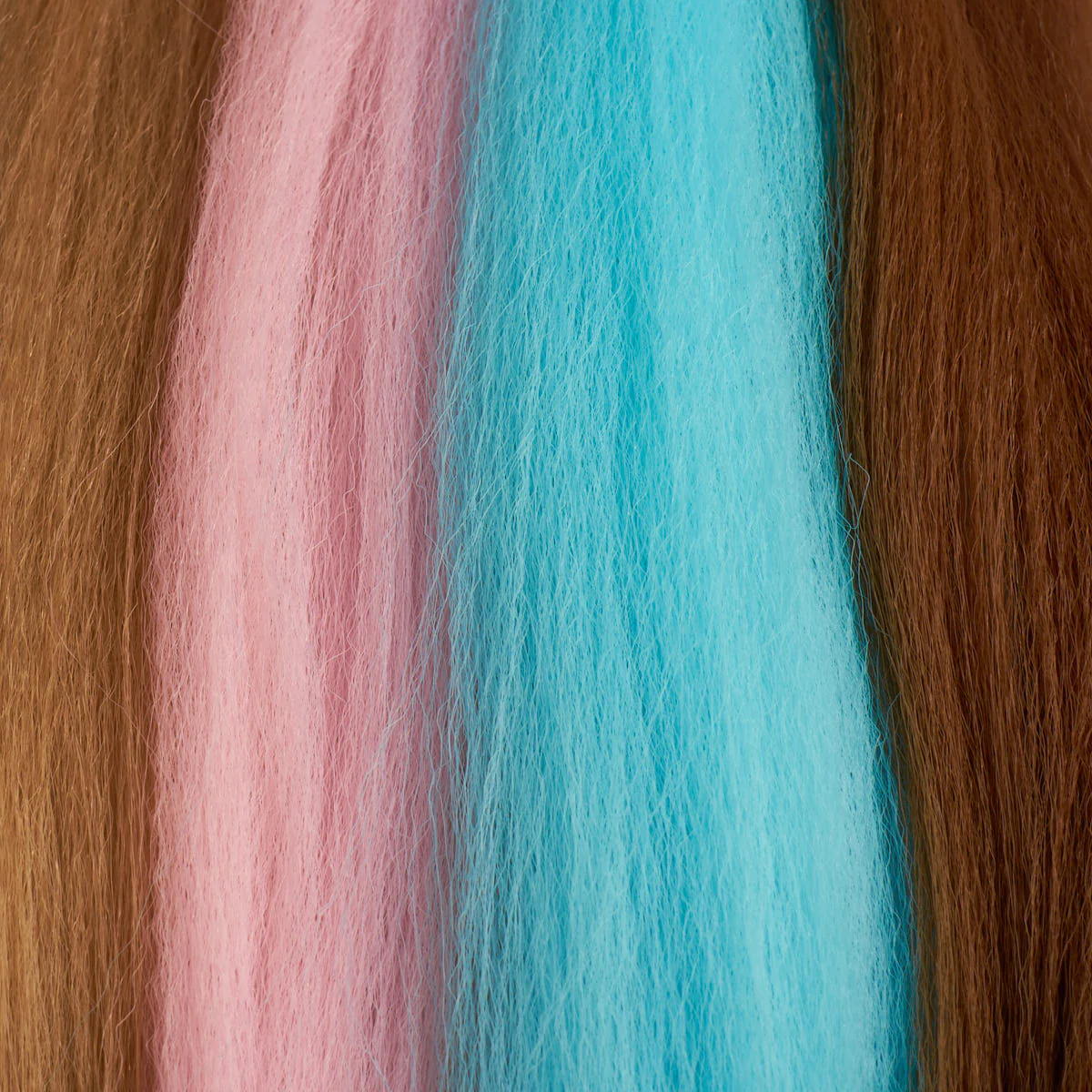 Brown, Pink & Blue Synthetic Jumbo Braid - Image 6