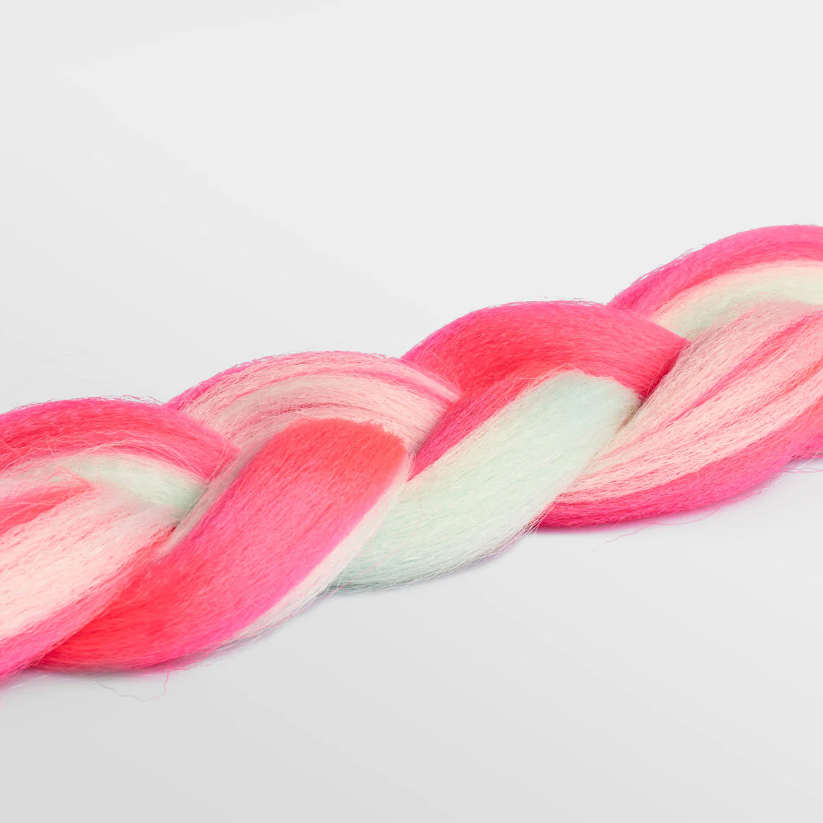 Neon Pink & Blue Synthetic Jumbo Braid - Image 4