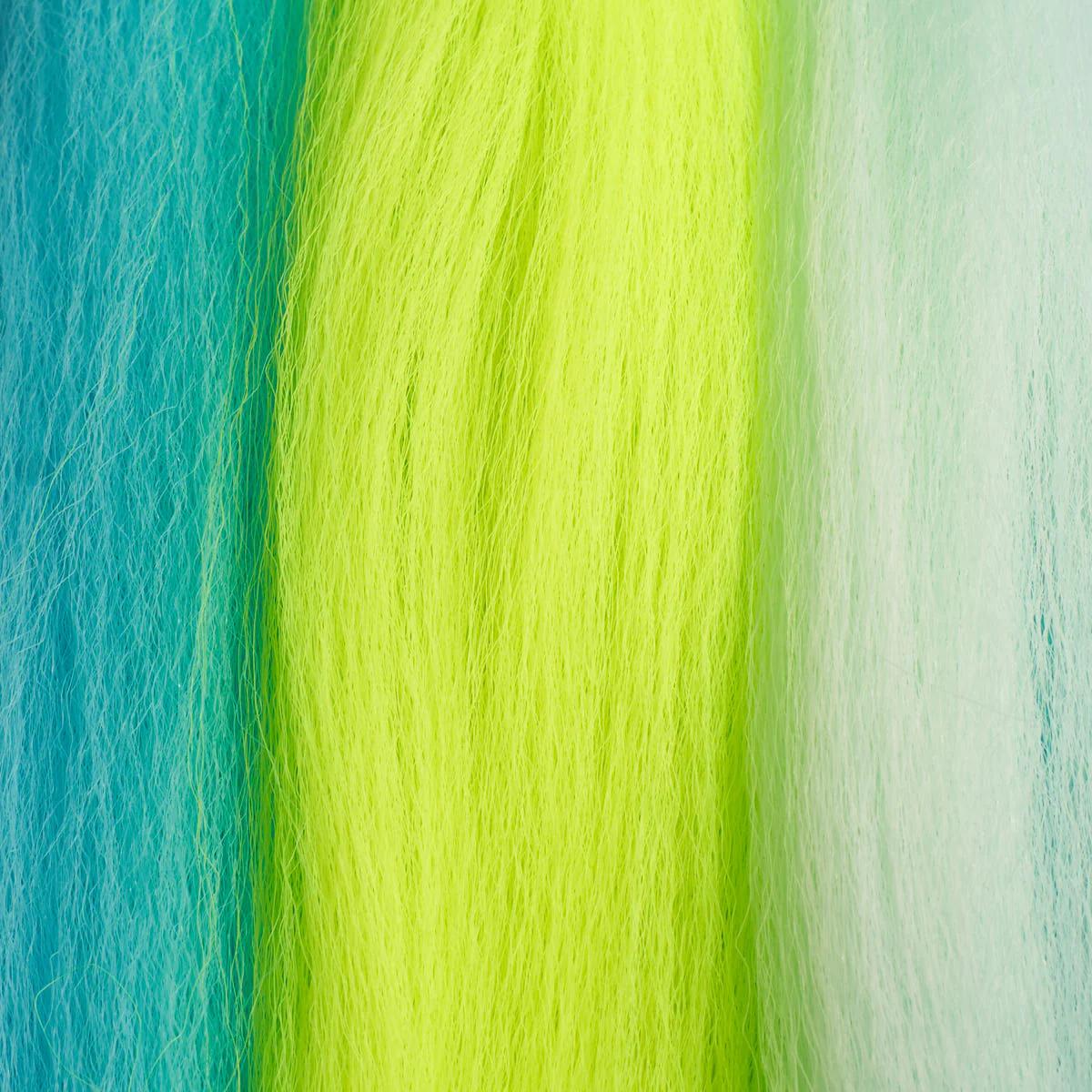 Neon Yellow & Blue Synthetic Jumbo Braid - Image 5