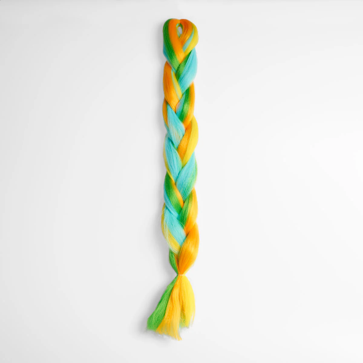 Orange, Blue, Green & Yellow Synthetic Jumbo Braid - Image 6
