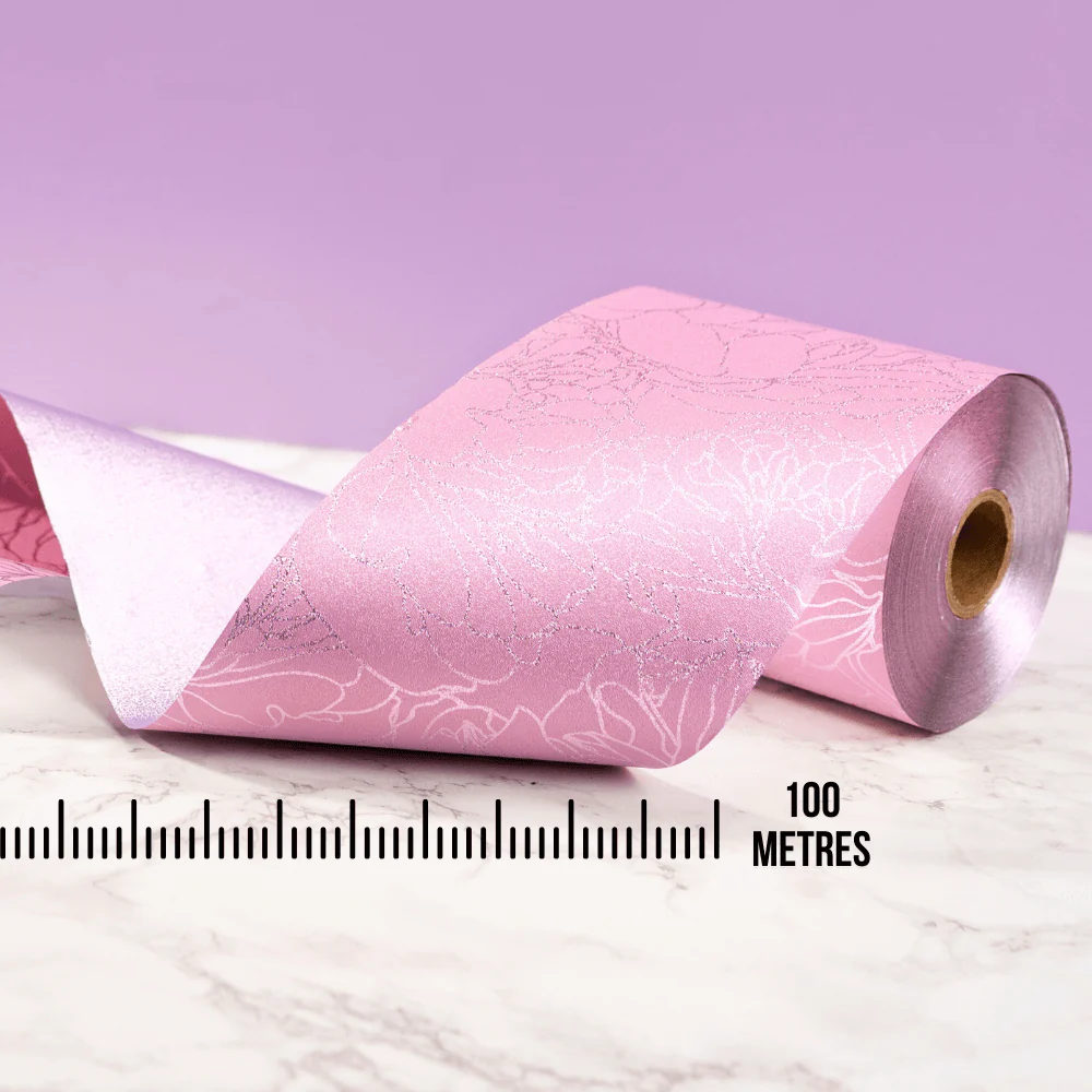 Pink Floral Foil On A Roll - Image 6
