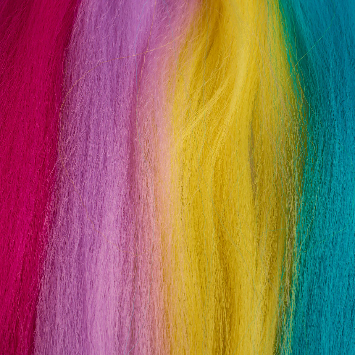 Pink, Purple, Yellow & Teal Synthetic Jumbo Braid - Image 5