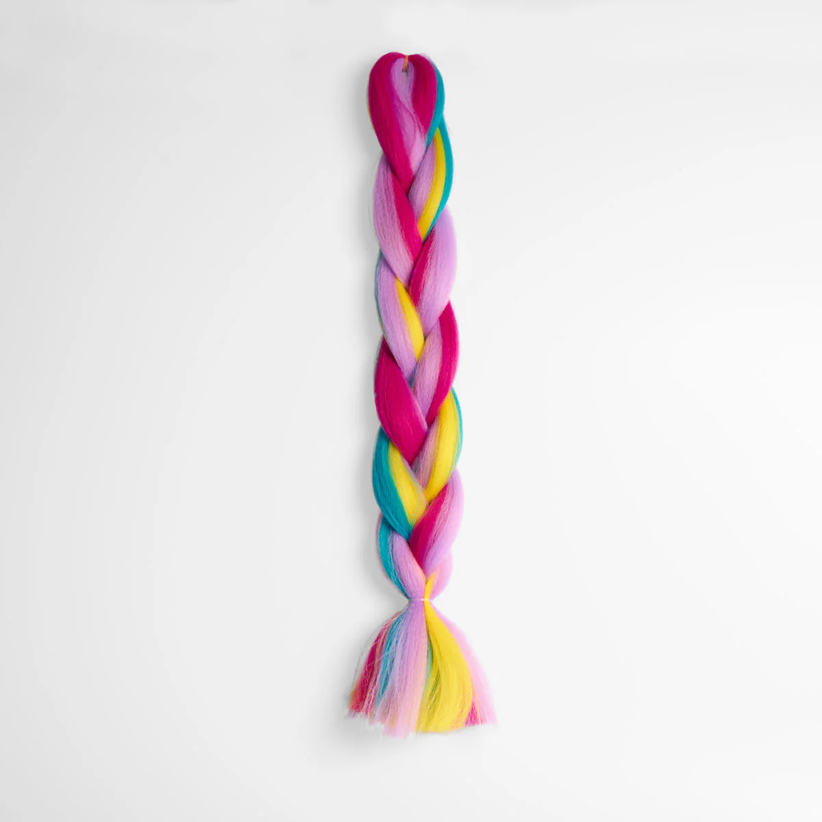 Pink, Purple, Yellow & Teal Synthetic Jumbo Braid - Image 6