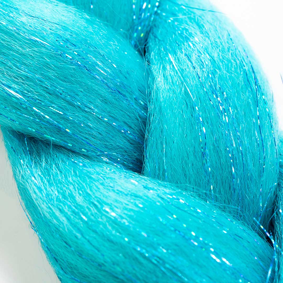 Teal & Tinsel Synthetic Jumbo Braid - Image 3